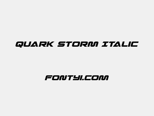 Quark Storm Italic