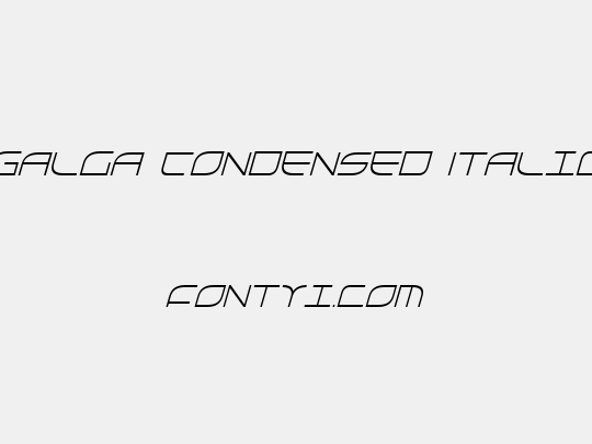 Galga Condensed Italic
