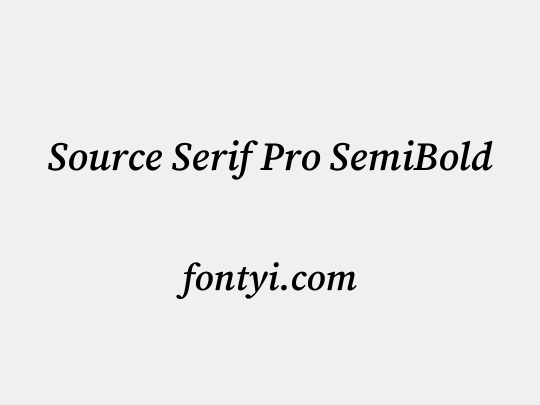 Source Serif Pro SemiBold