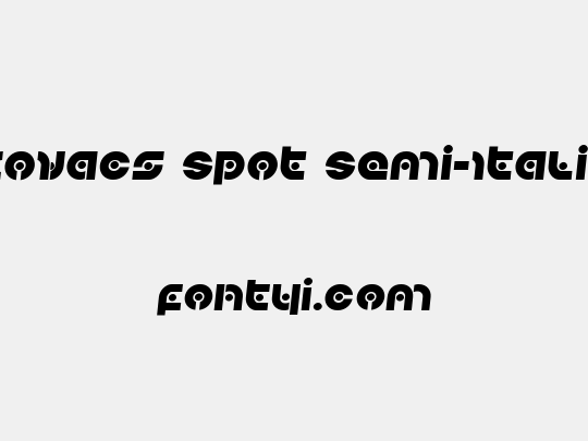 Kovacs Spot Semi-Italic