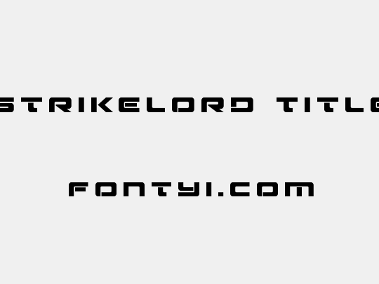 Strikelord Title