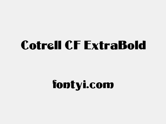 Cotrell CF ExtraBold