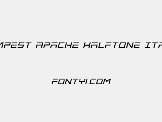 Tempest Apache Halftone Italic