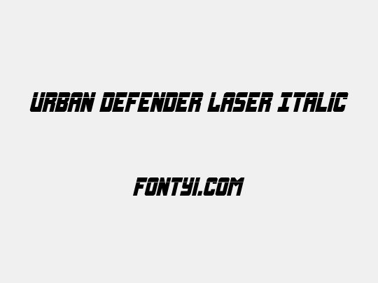 Urban Defender Laser Italic