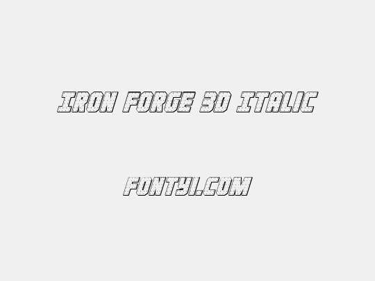 Iron Forge 3D Italic