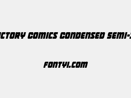 Victory Comics Condensed Semi-Italic