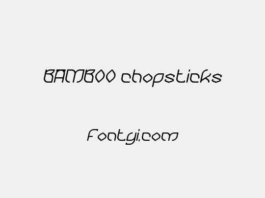 BAMBOO chopsticks