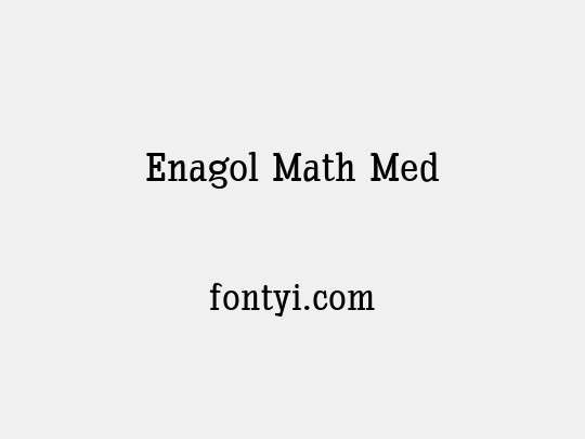 Enagol Math Med