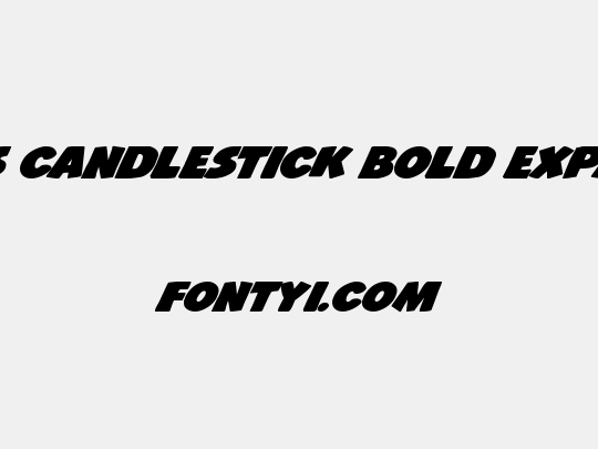 Jack's Candlestick Bold Expanded