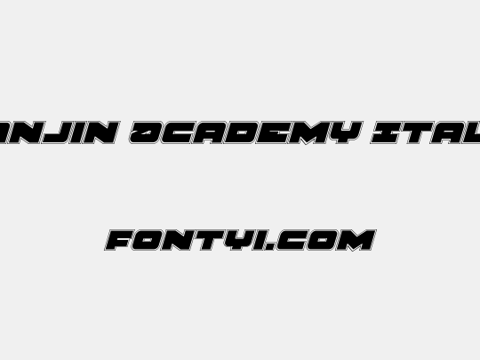 Banjin Academy Italic