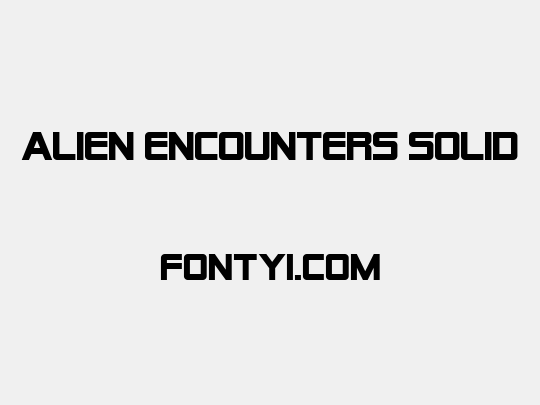 Alien Encounters Solid