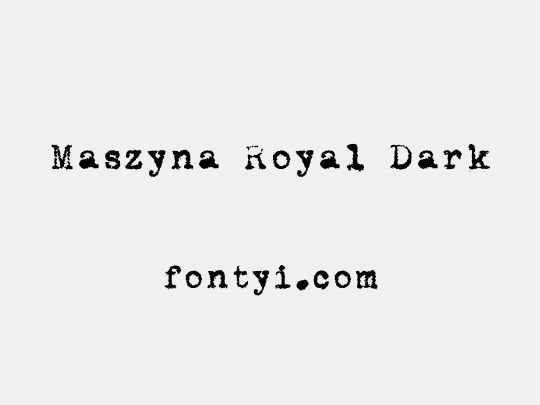 Maszyna Royal Dark