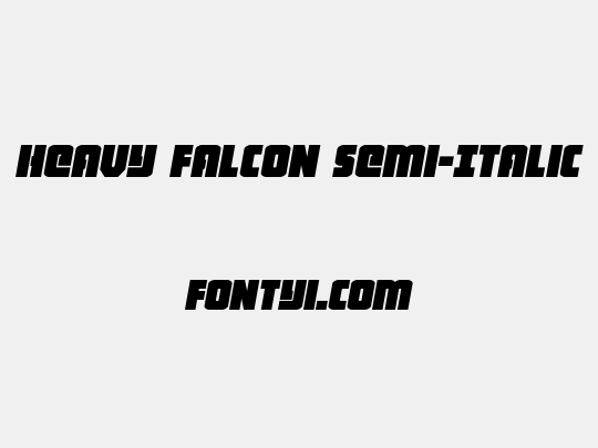 Heavy Falcon Semi-Italic