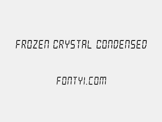 Frozen Crystal Condensed
