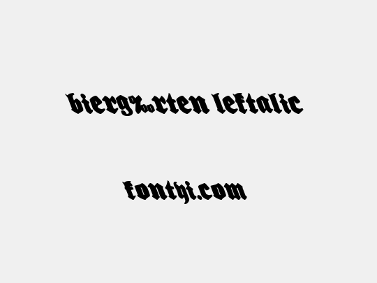 Bierg‰rten Leftalic