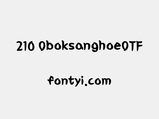 210 OboksanghoeOTF