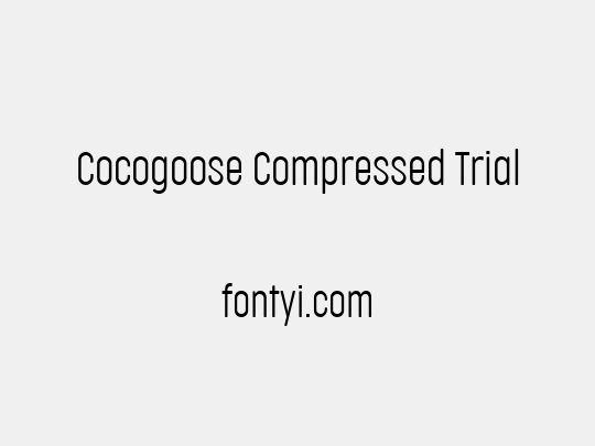 Cocogoose Compressed Trial