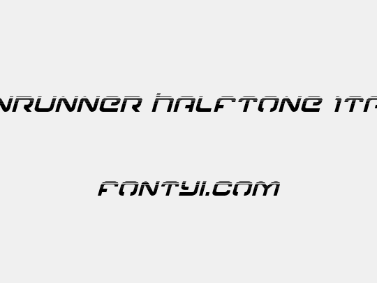 Gunrunner Halftone Italic