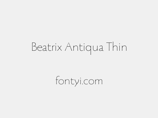 Beatrix Antiqua Thin
