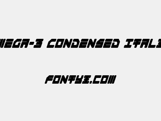 Omega-3 Condensed Italic