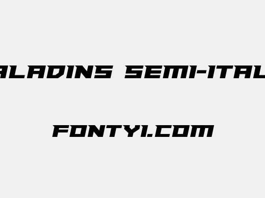 Paladins Semi-Italic