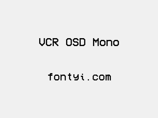 VCR OSD Mono
