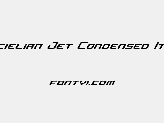 Concielian Jet Condensed Italic
