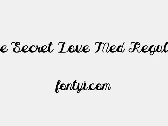 The Secret Love Med Reguler
