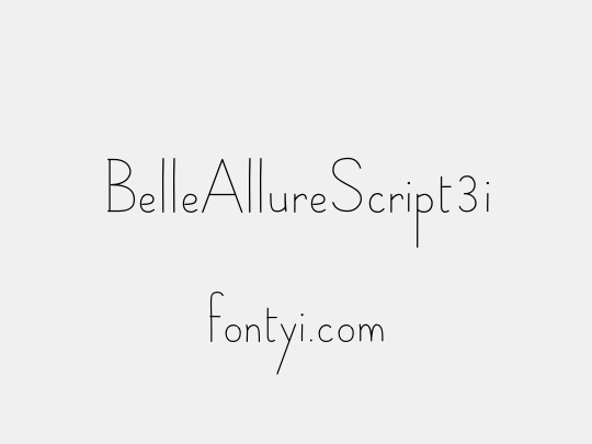 BelleAllureScript3i
