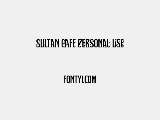 Sultan Cafe PERSONAL USE