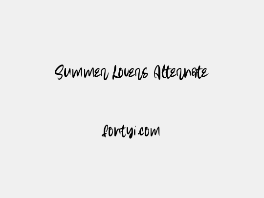 Summer Lovers Alternate