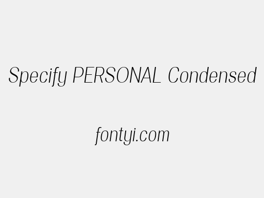 Specify PERSONAL Condensed