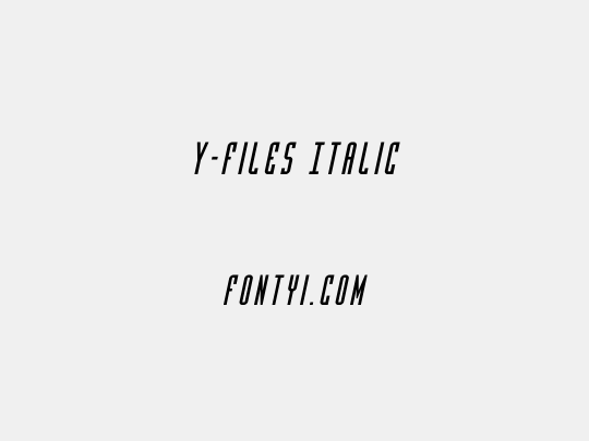 Y-Files Italic