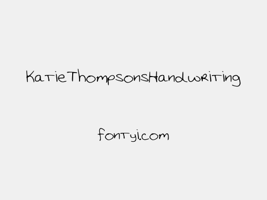 KatieThompsonsHandwriting