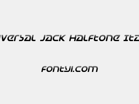 Universal Jack Halftone Italic