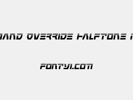Command Override Halftone Italic