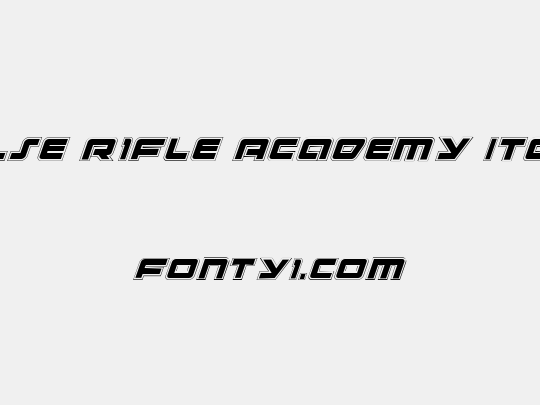 Pulse Rifle Academy Italic