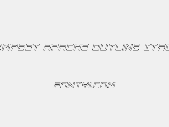 Tempest Apache Outline Italic