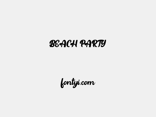 BEACH PARTY