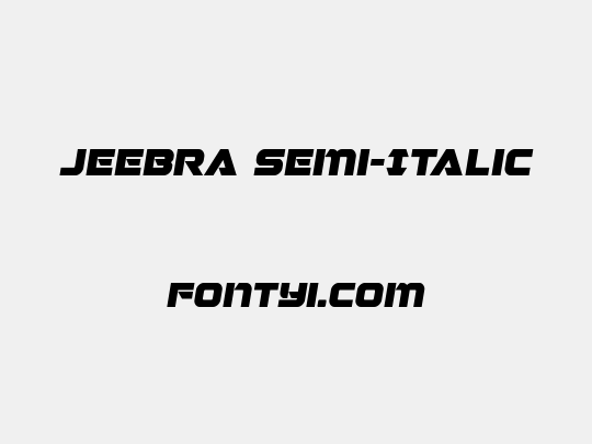 Jeebra Semi-Italic