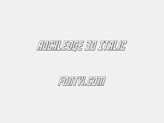 Rockledge 3D Italic
