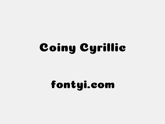 Coiny Cyrillic