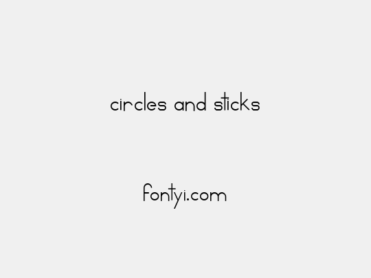 circles and sticks