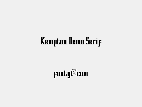 Kempton Demo Serif