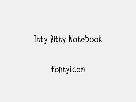 Itty Bitty Notebook