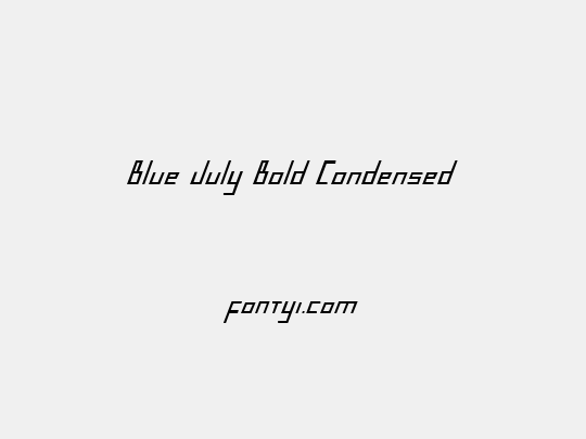 Blue July Bold Condensed