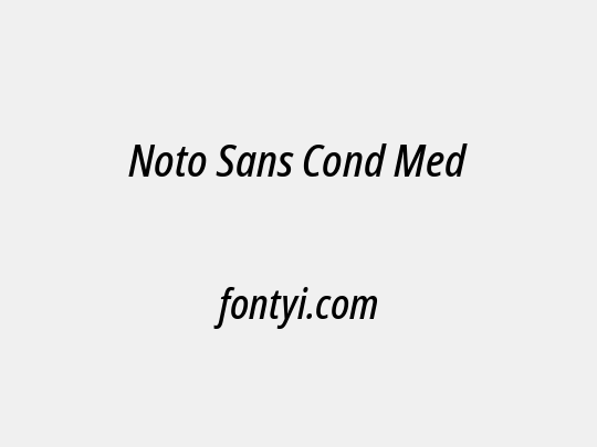 Noto Sans Cond Med