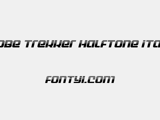 Globe Trekker Halftone Italic