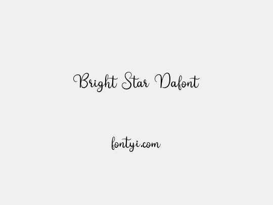 Bright Star Dafont