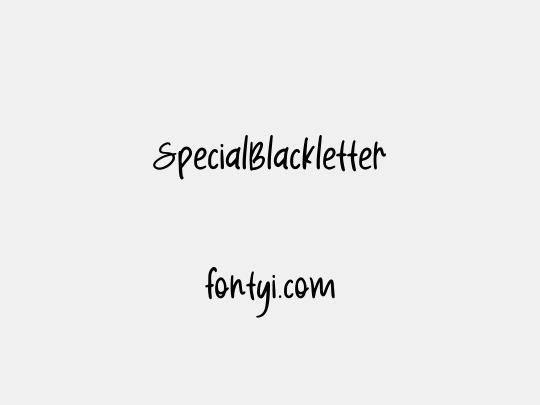 SpecialBlackletter